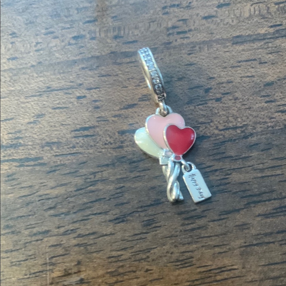 Pandora Red and Pink Heart charm